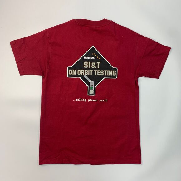 Vintage Motorola Shirt Mens M Medium SI&T On Orbit Testing Satellite Phone Y2K - Picture 8 of 11